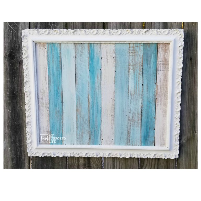 Easy Beachy Frame Using Reclaimed Wood