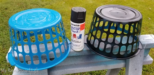 spray paint baskets