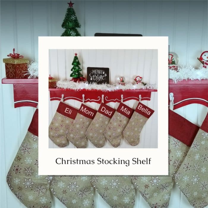 Christmas Stocking Shelf