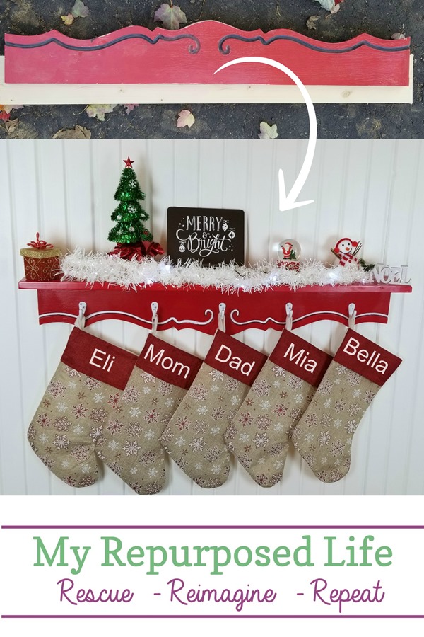 How To Christmas Stocking Shelf MyRepurposedLife
