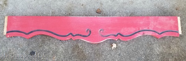 long red wood valance