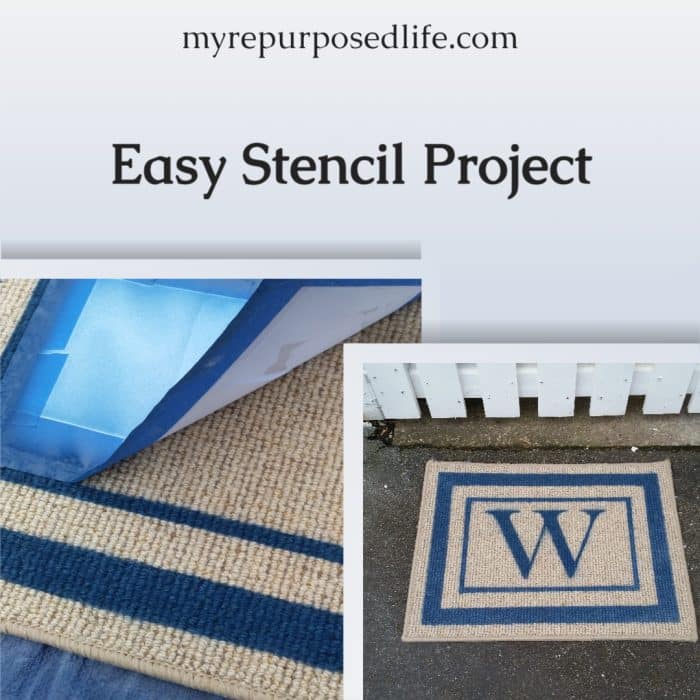 easy Spray Paint Welcome Mat