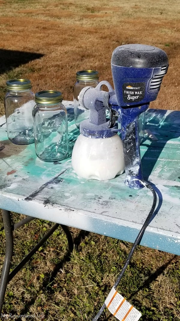 paint sprayer mason jars