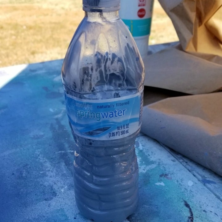 store extra paint in water bottle