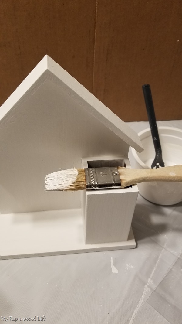 use small chip brush for tight spots