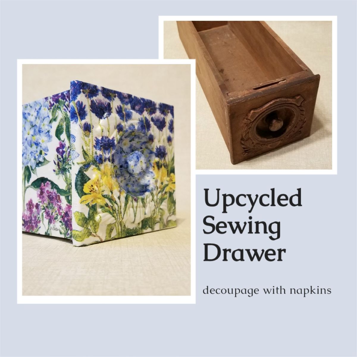 How to Decoupage with Sewing Patterns