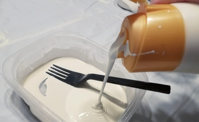add paint to plaster of paris mixture