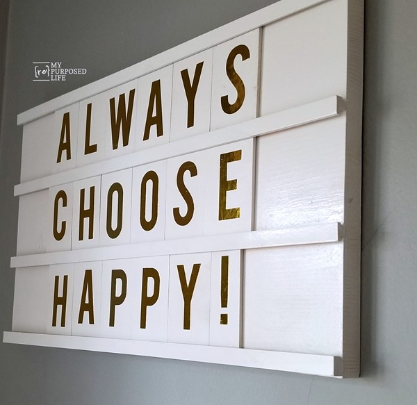 always choose happy DIY wooden letter board MyRepurposedLife