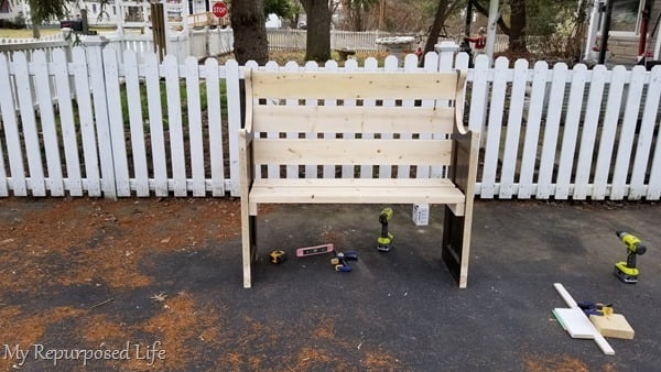 designing and building a bench made from a door