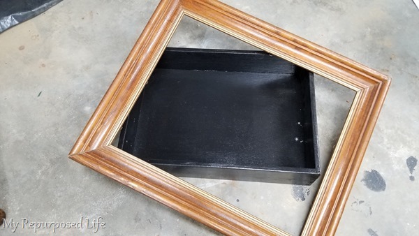 drawer and picture frame make shadow box