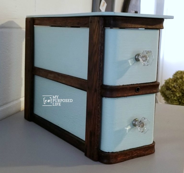 Antique Sewing Drawer Set Makeover