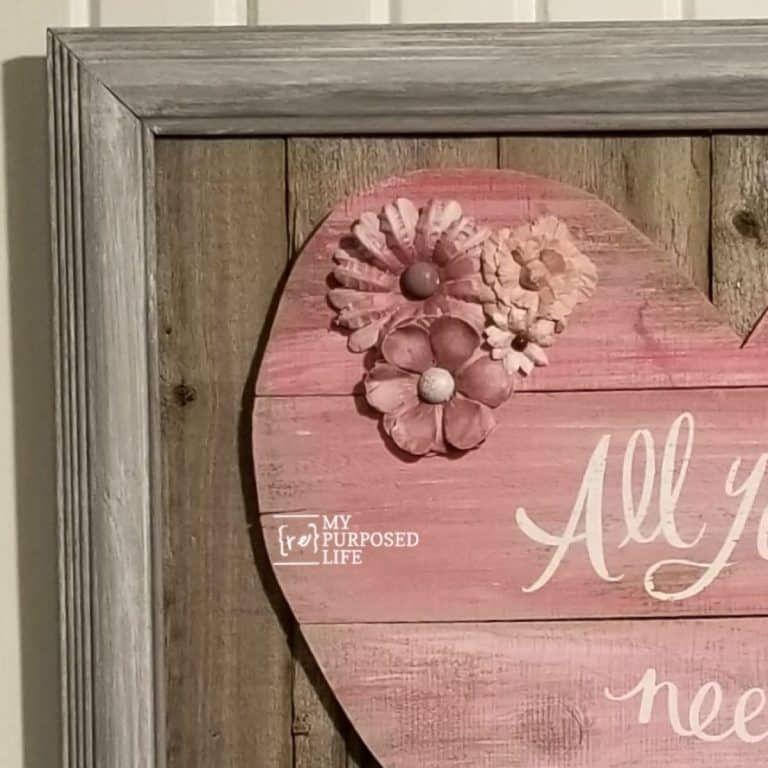 Reclaimed Wood Heart (Weathered Fence Boards)