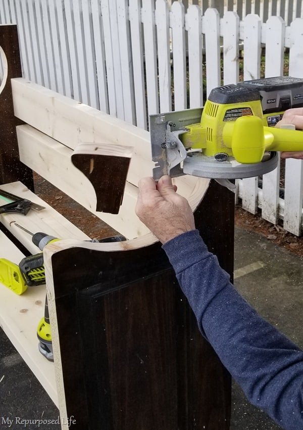 trim more off the back of the door bench to make it shorter