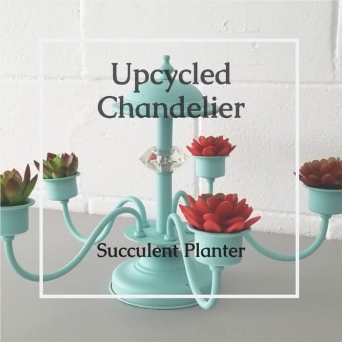 Repurposed Chandelier Succulent Planter