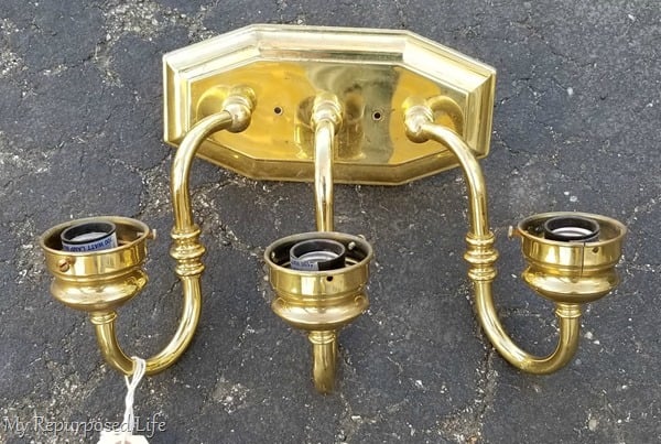 brass vanity 3 light wall sconce