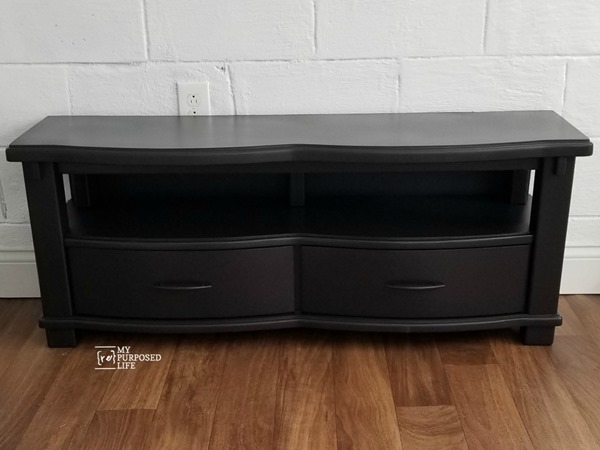 diy tv stand made from coffee table MyRepurposedLife