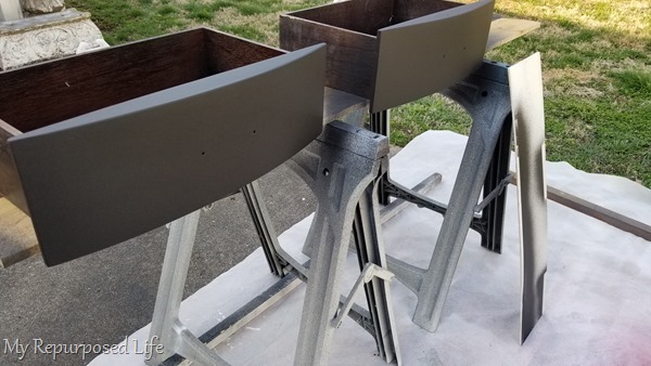 painting diy tv stand drawers
