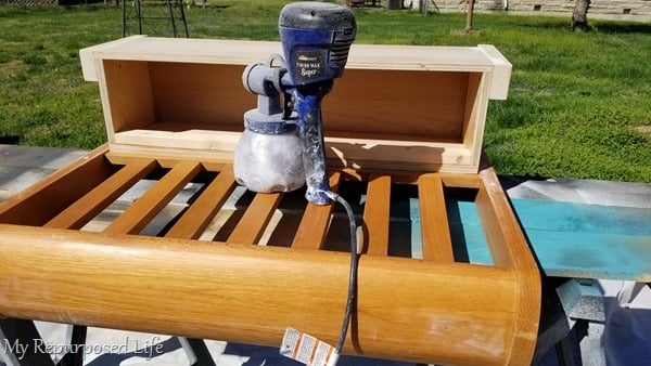 painting toy box bench
