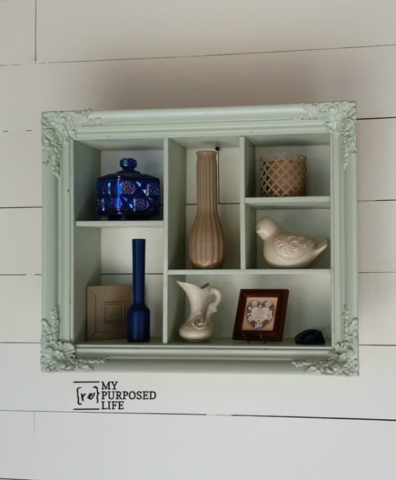 Picture Frame Shadow Box - My Repurposed Life® Rescue Re-imagine Repeat
