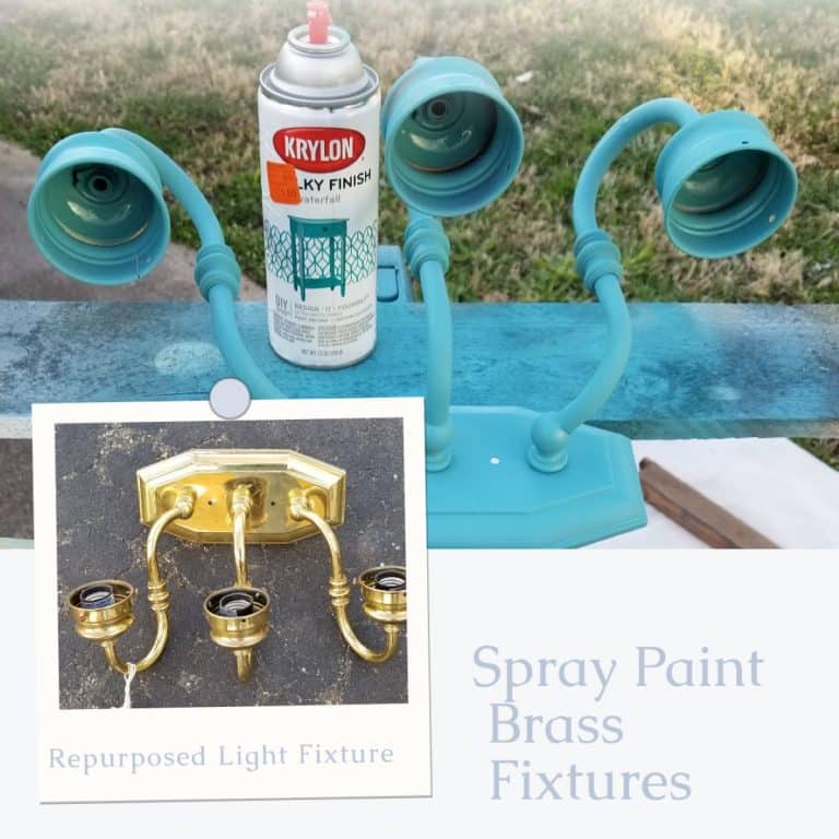 repurposed Brass Vanity Light