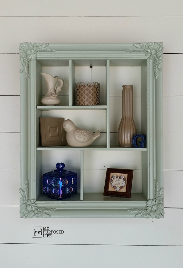 green cubby shadow box