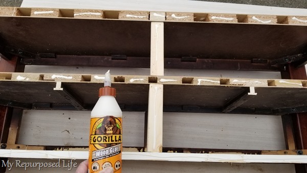 wood glue holds on plywood back