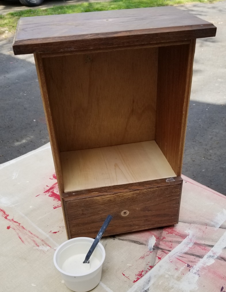 paint repurposed drawer wall cabinet
