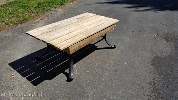 repurposed fire pit outdoor coffee table