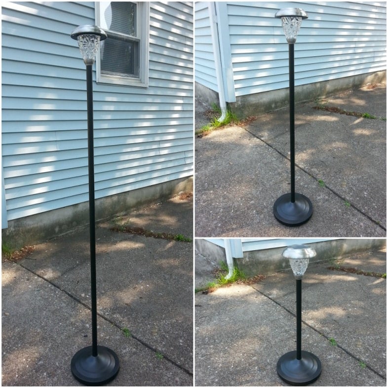 repurposed floor lamp in three sizes