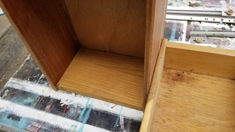 upcycle two drawers for one wall cabinet project