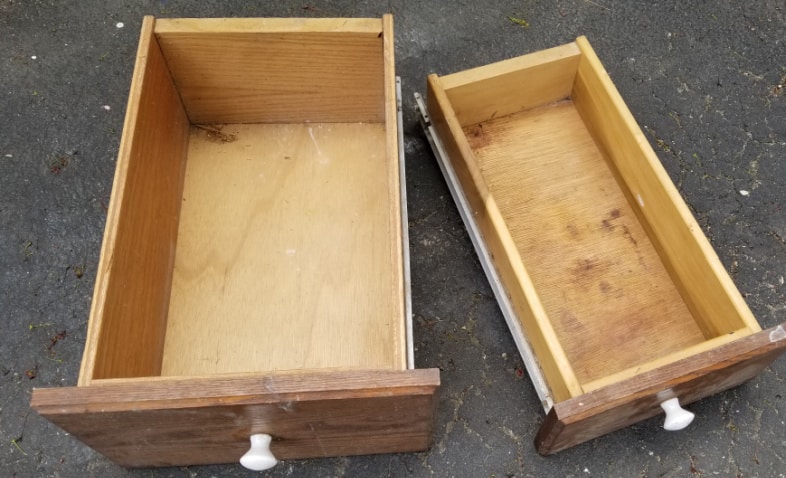 upcycled drawers project-wall cabinet