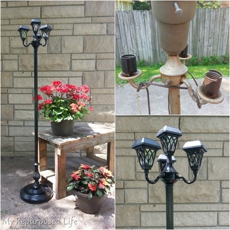turn old lamps into solar lights