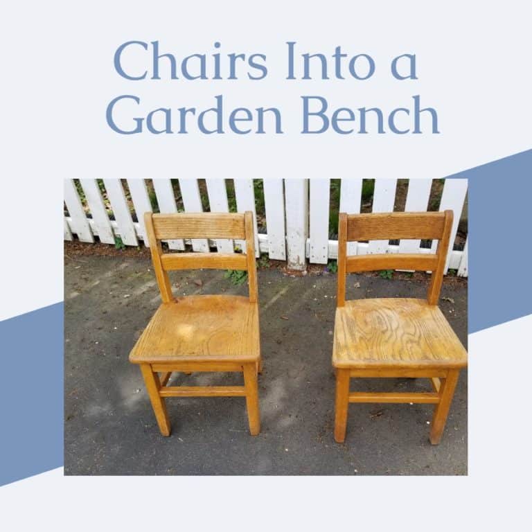Repurposed Garden Bench made from Chairs