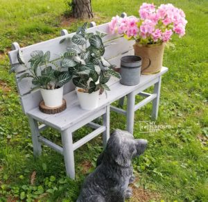 Repurposed Garden Bench made from Chairs