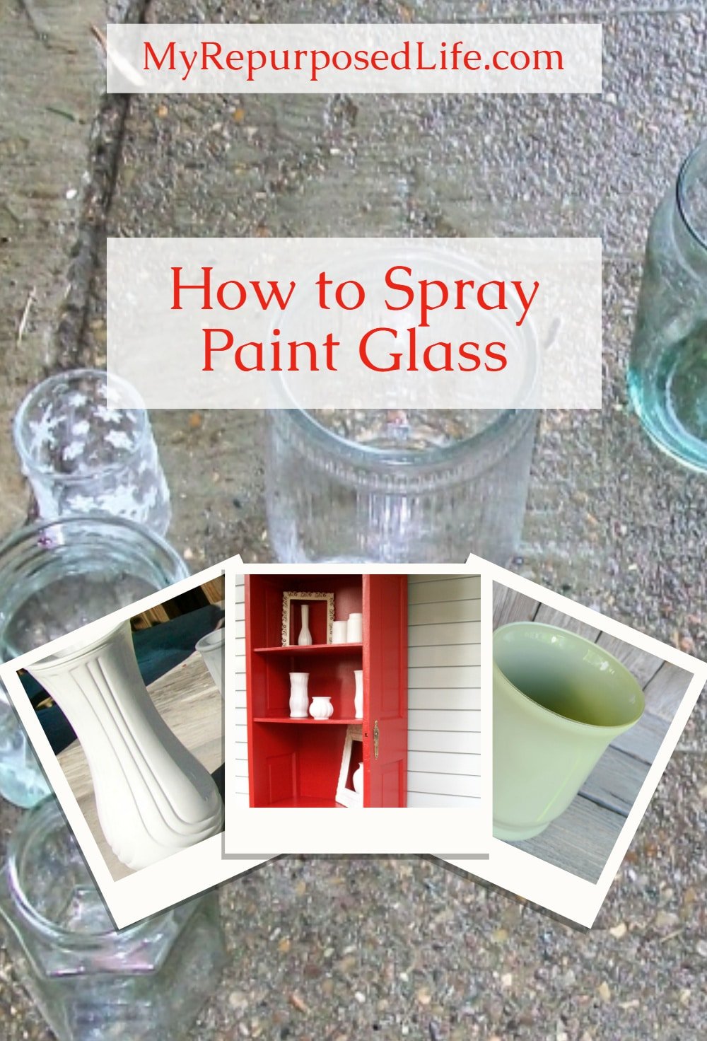 how to spray paint glassware