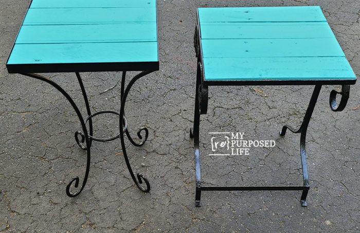 Pallet Top Side Tables for Outdoors