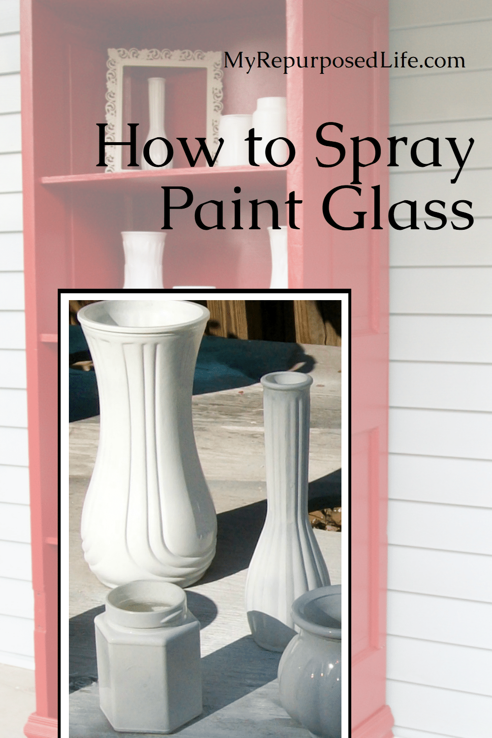 update glass decor with spray paint