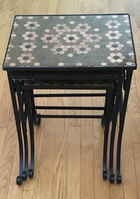 nested penny top tables