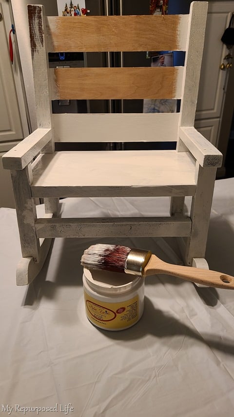 painting small doll rocking chair
