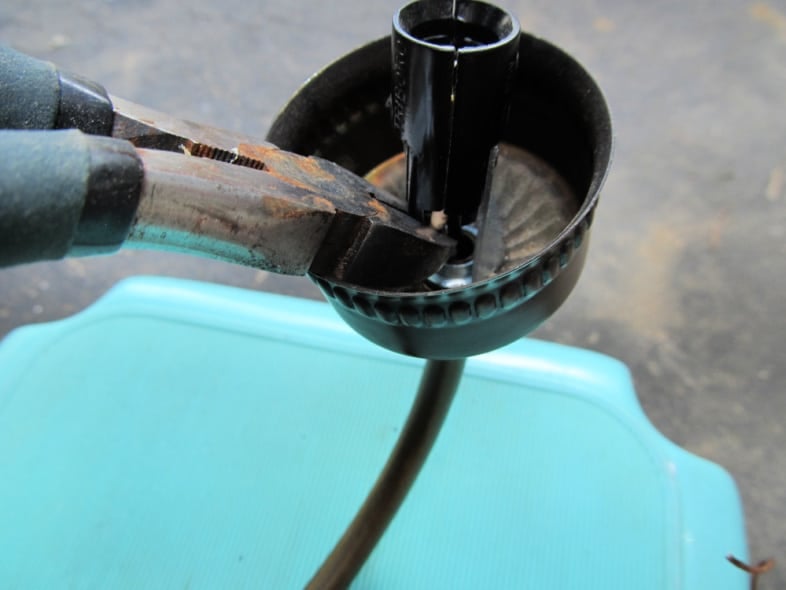 snip the wires on the chandelier