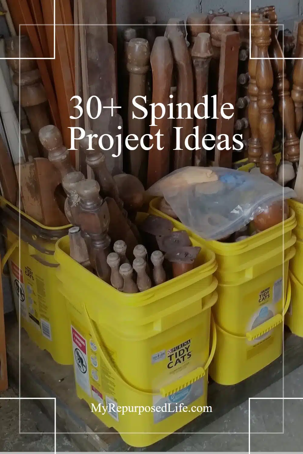 This large collection of wooden spindle projects will have your head spinning wondering just what you will make first! So many spindles so little time. #MyRepurposedLife #repurposed #woodenspindle #spindle #diy #project #roundup via @repurposedlife