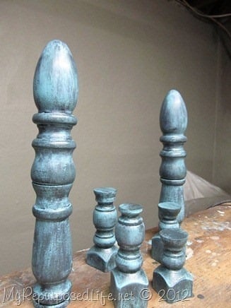 decorative finials from bed posts