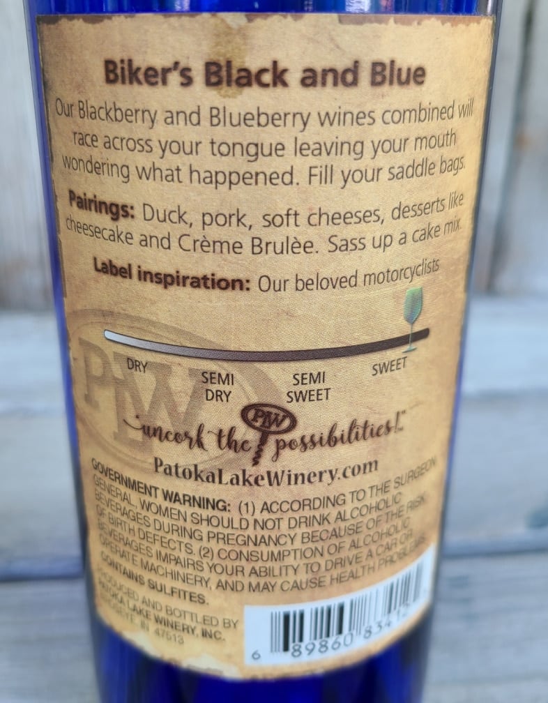 wine bottle label