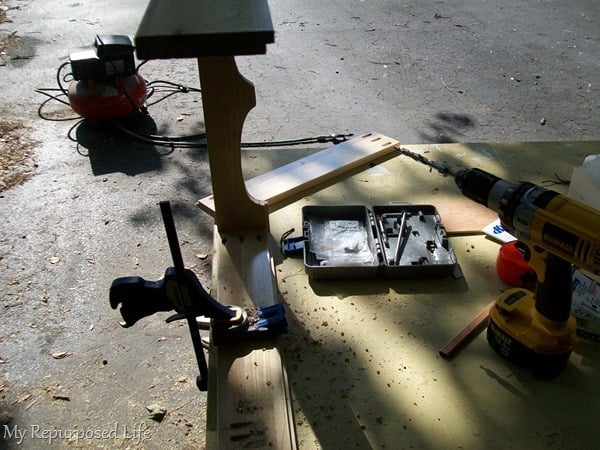 adding a base to shutter cupboard