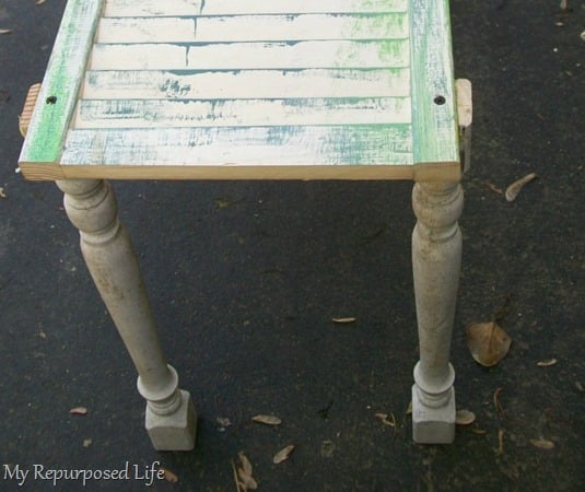 shutter garden bench base