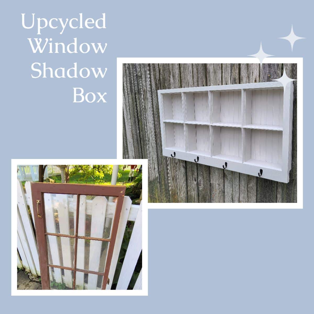 Shadow Box Hook Shelf Repurposed Window My Repurposed Life®