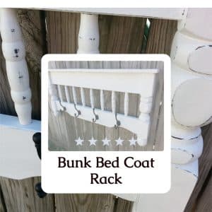 DIY Coat Rack Repurposed Bunk Bed