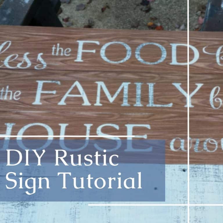 Rustic Sign | Bless The Food Before Us