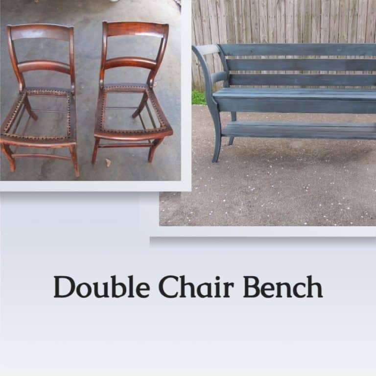 Two Recycled Chairs Make a Double Chair Bench