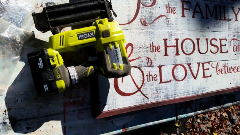 attach frame with nail gun